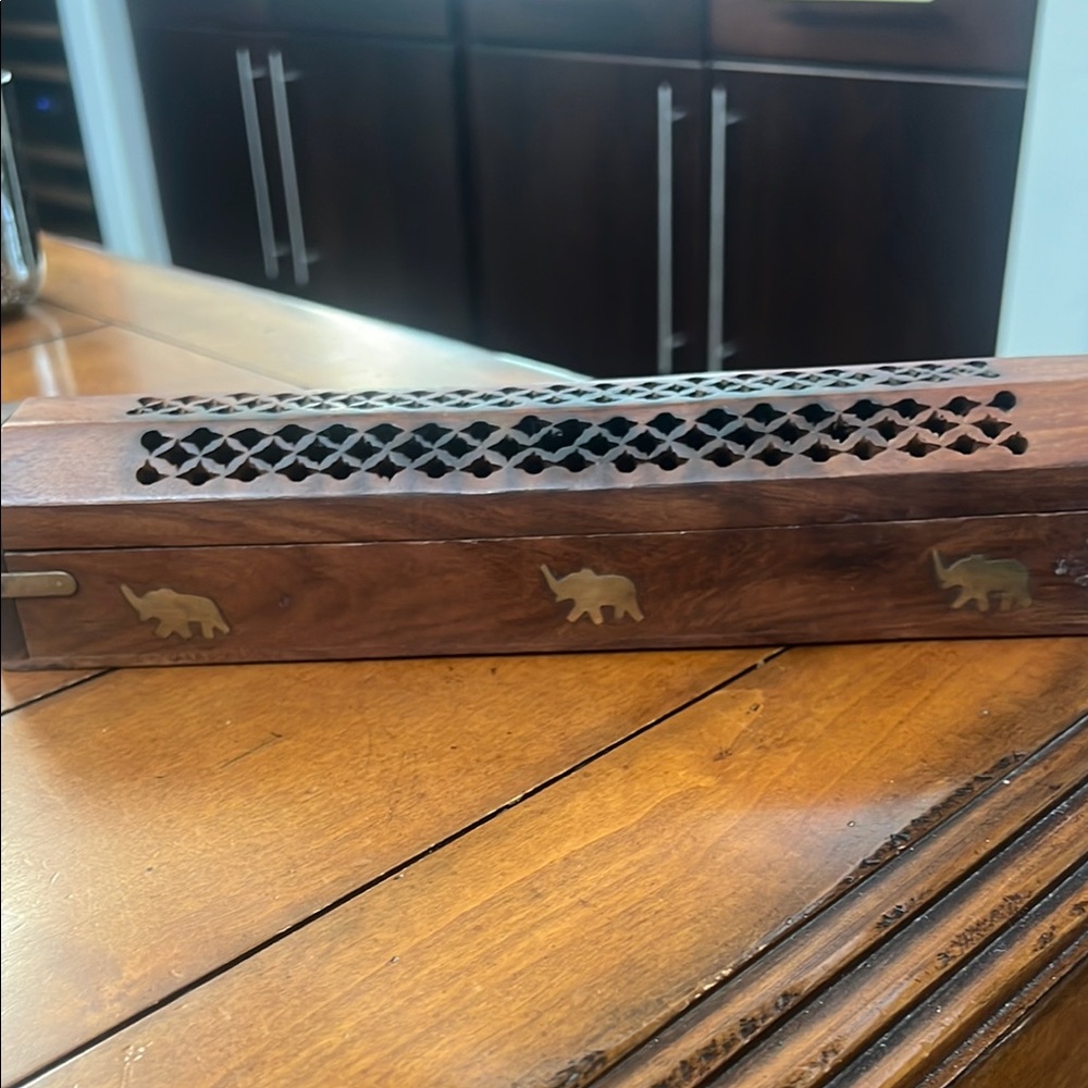 Wooden Elephant Incense Holder